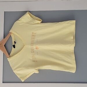 Vintage Equipment Yellow Crop Tee Short Sleeve